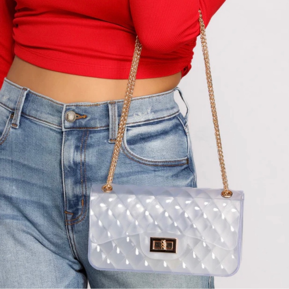 Taylor swift eras tour approved Clear quilted crossbody bag